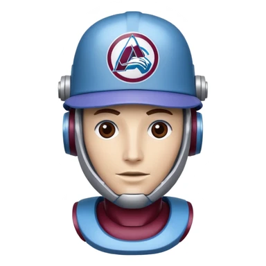 Engineer robot with colorado avalanche hat sticker