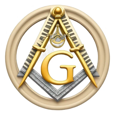 Freemason logo with letter g sticker