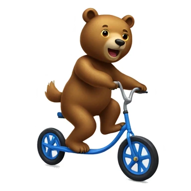 Bear riding a unicycle  sticker