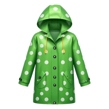 green polka dot raincoat sticker