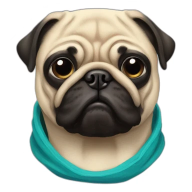 Lucha libre pug sticker