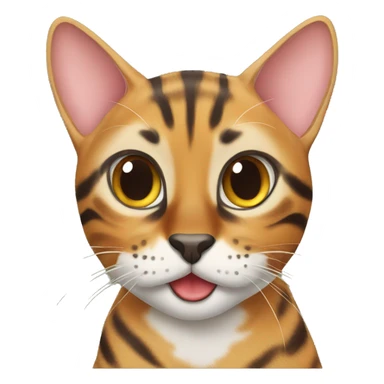 a bengal cat playing sticker