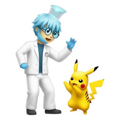 pikachu dancing with a scienti sticker