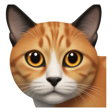 Orange black and white cat sticker