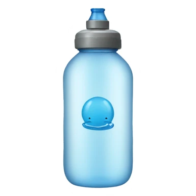 water bottle with brand sticker