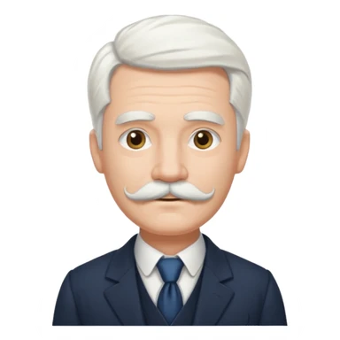 victorian man with white hair sticker