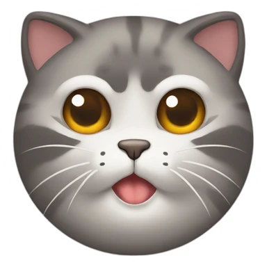 Angry and sleepy looking cat sticker