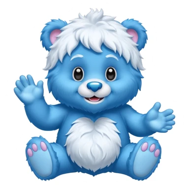 blue care bear yeti sticker