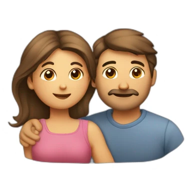 Homme et femme calin sticker