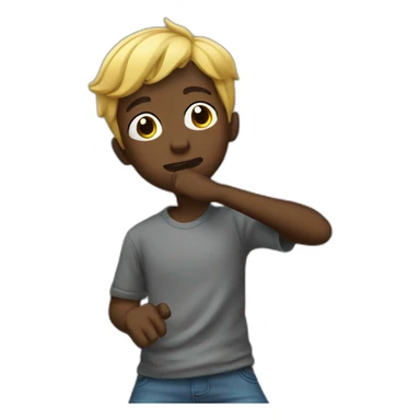 black boy dab sticker