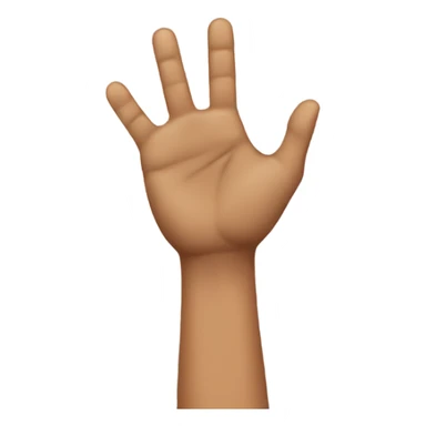 Emoji with arms and doing this sign with their hand 🖖🏽 sticker