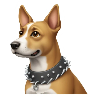Dog with spiked collar sticker