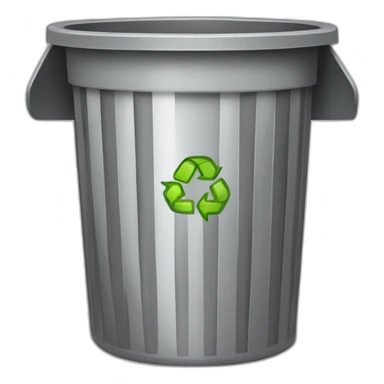 a recyclable trash bin for brains sticker
