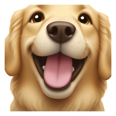 Golden retriever dog smiling sticker