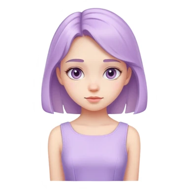 lilac pastel cute girl sticker