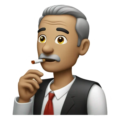 Man smoking a cigarette  sticker