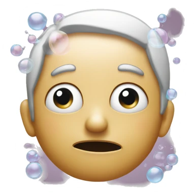 confused face with though bubbles on either side of the head  sticker