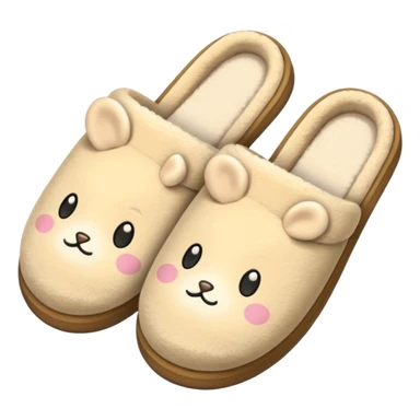cozy beige slippers sticker