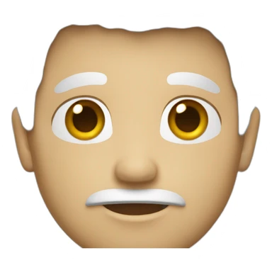 White man whit hair black sticker