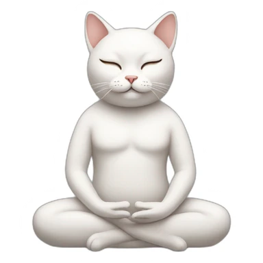 meditating cat sticker