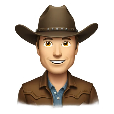 Elon musk in a cowboy hat sticker