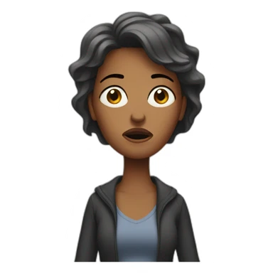 A frustrated woman in new york city sticker