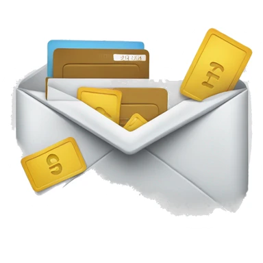 Opened mail with a debit card inside sticker