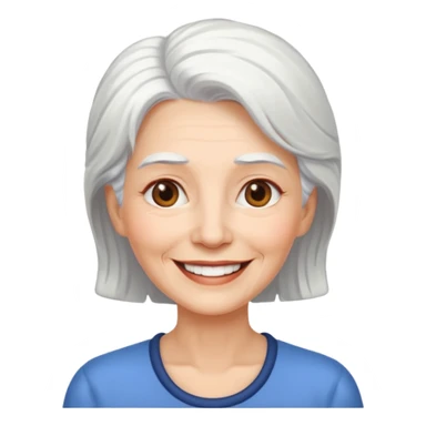 older woman with white hai  sticker