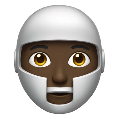  person half droid with laser and dark skin sticker