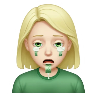 money eyes vomiting sticker