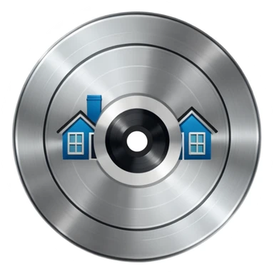 platinum vinyl with a house logo in the middle sticker