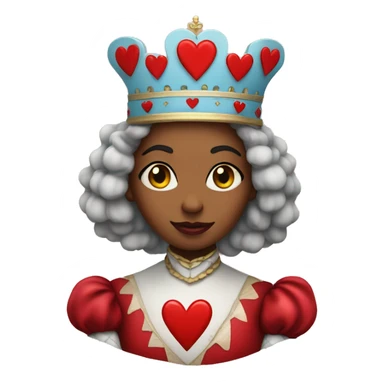 coloured queen of hearts emoji sticker