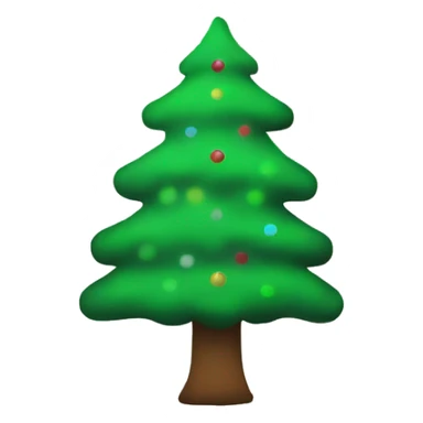 Fluffy Christmas tree pillow sticker