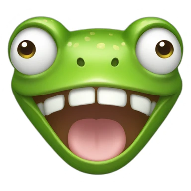 frog face laugh sticker