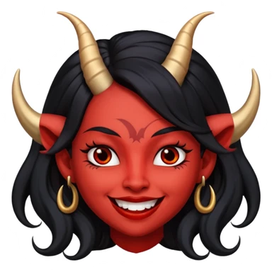 Diablita con cachos sticker