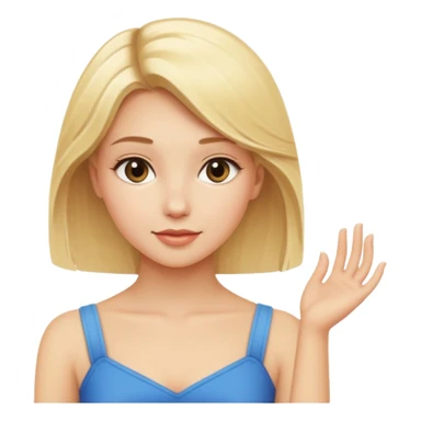 blonde girl in a graceful pose posing for the camera sticker