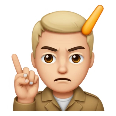 face with middlefinger sticker