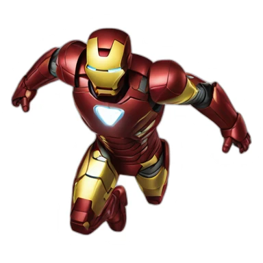 flying iron man sticker