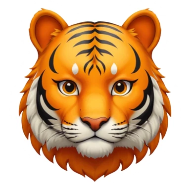 Tigre adulto feroz con la cara mas real no de caricatiraen la cima  sticker