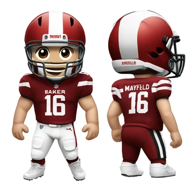 Baker mayfield in a Tampa bay Buccaneer jersey touchdown sticker