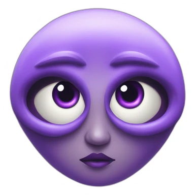 majestic godly violet iris eyeball serious intense symmetrical knowledgable asian sticker