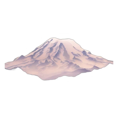 Mount rainier, mountain landscape sticker