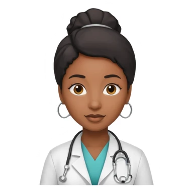 black woman physician sticker