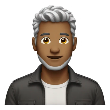 man gey hair  sticker