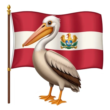 Make a pelican like the one on the Louisiana flag sticker