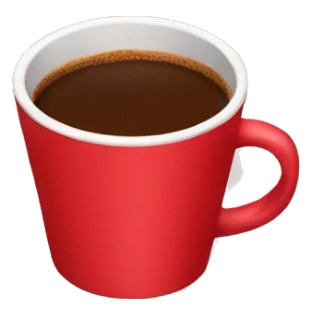 red coffee cup sticker
