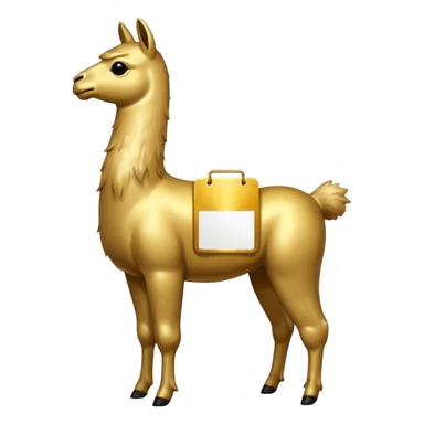 A small golden llama silhouette with a white sign that says RAID over it sticker
