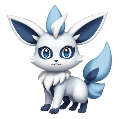 Meowstic-Absol-Minccino-Glaceon-Pokémon-Fakémon-hybrid-creature (full body) sticker