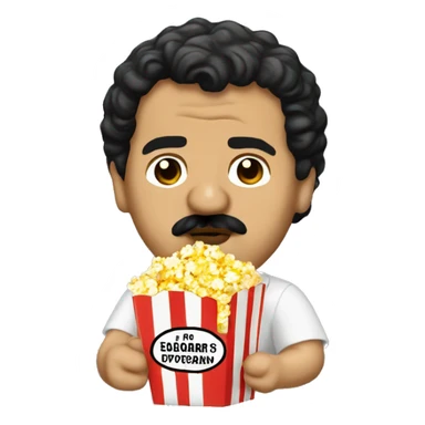 Pablo Escobar eating popcorn sticker