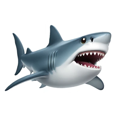 Shark with a moustache  sticker